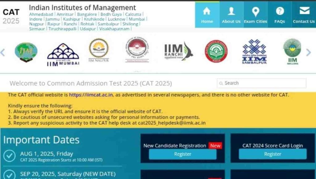 Cat 2025 registration date extended